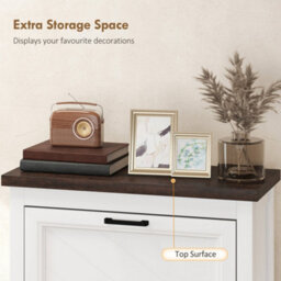 Homcom Shoe Cabinet With 3 Flip Drawers, Narrow Shoe Storage Cabinet, White - thumbnail 7