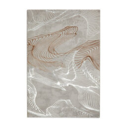 Grey/ivory Luxurious Abstract Modern Easy To Clean Rug For Living Room Bedroom And Dining Room-160Cm X 230Cm - thumbnail 4