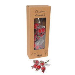 Frosted Hip Bunch  - Red Artificial Flowers - thumbnail 4
