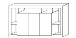 FurniComp LTD Furnicomp Viola 3 Door White Gloss And Concrete Grey Sideboard - thumbnail 6