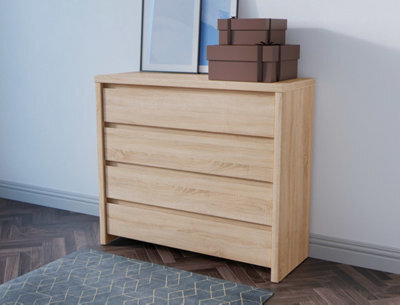 Arte Kaspian Sonoma Oak 4-Drawer Haven - Spacious Modern Bedroom Organiser - image 1