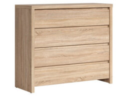 Arte Kaspian Sonoma Oak 4-Drawer Haven - Spacious Modern Bedroom Organiser - thumbnail 2