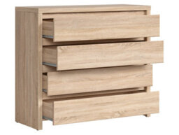 Arte Kaspian Sonoma Oak 4-Drawer Haven - Spacious Modern Bedroom Organiser - thumbnail 4