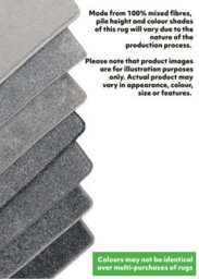 Melrose Relay Classic Mixed Fibres Charcoal Large Indoor Area Rug 140/200Cm - thumbnail 2