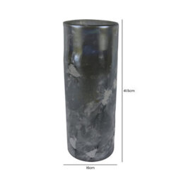 Vanity Living 41.5Cm Grey Handmade Glass Vase For Living Room Home Décor - thumbnail 4