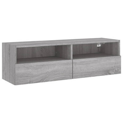 Berkfield Durable Tv Wall Cabinet Grey Sonoma 100X30X30 Cm Engineered Wood - image 1