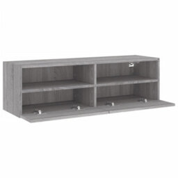 Berkfield Durable Tv Wall Cabinet Grey Sonoma 100X30X30 Cm Engineered Wood - thumbnail 6