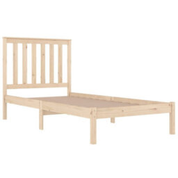 Berkfield Bed Frame Solid Wood Pine 75X190 Cm 2Ft6 Small Single - thumbnail 4