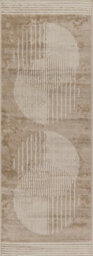 Livabliss Floransa-Geometric Brown Grey Blue Modern Living Dining Bedroom Rug 80 X 220 Cm Easy Care, Non Shedding - thumbnail 1