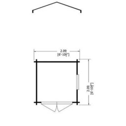 Shire Bradley Log Cabin Home Office Garden Room Approx 7 X 7 Feet - thumbnail 5