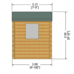 Shire Bradley Log Cabin Home Office Garden Room Approx 7 X 7 Feet - thumbnail 4