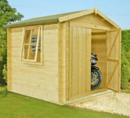 Shire Bradley Log Cabin Home Office Garden Room Approx 7 X 7 Feet - thumbnail 2