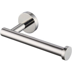 Silver Stainless Steel Wall Mounted Toilet Roll Holder And Towel Ring Set For Bathroom Uk - thumbnail 3