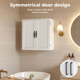 Levede Wall Cabinet Hanging Kitchen Cupboard Bathroom Storage Organiser - thumbnail 8