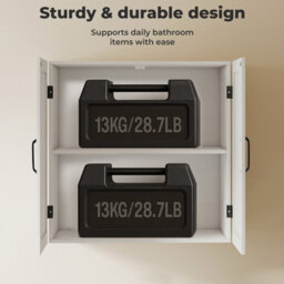 Levede Wall Cabinet Hanging Kitchen Cupboard Bathroom Storage Organiser - thumbnail 9