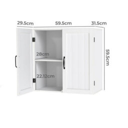 Levede Wall Cabinet Hanging Kitchen Cupboard Bathroom Storage Organiser - thumbnail 4