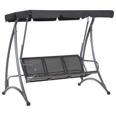 Beliani Patio Swing Bogart Metal Black - image 1