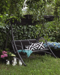 Beliani Patio Swing Bogart Metal Black - thumbnail 2