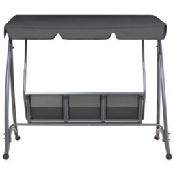 Beliani Patio Swing Bogart Metal Black - thumbnail 7