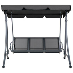 Beliani Patio Swing Bogart Metal Black - thumbnail 4
