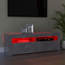 Vidaxl Tv Cabinet With Led Lights Concrete Grey 120X35X40 Cm - thumbnail 5