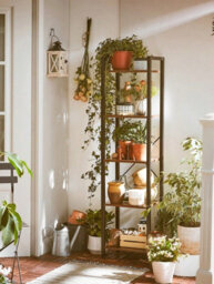 LEDREM 5 Tier Bookcase Storage Unit For Office, Living Room, Bedroom, 30 X 39.5 X 154 Cm, Industrial Style - thumbnail 3