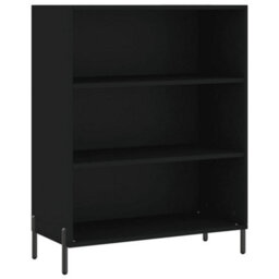 Berkfield Highboard Black 69.5X32.5X180 Cm Engineered Wood - thumbnail 4