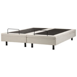 Beliani Adjustable Bed Without Headboard Fabric Castellan 180 X 200 Cm (Eu Super King) Light Beige - thumbnail 5