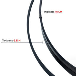 Living And Home Black Wall Mounted Framed Bathroom Mirror Round Mirror Vanity Mirror Dia 60 Cm - thumbnail 5