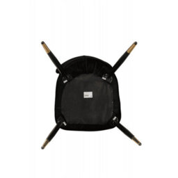 Life Interiors Single Black/gold New York Modern Velvet Dining Chair With High Back, Black Metal Legs, And Gold  Tips - thumbnail 6