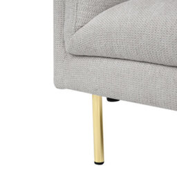Beliani Armchair Moen Fabric Light Grey - thumbnail 7