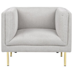 Beliani Armchair Moen Fabric Light Grey - thumbnail 4