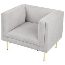Beliani Armchair Moen Fabric Light Grey - thumbnail 6