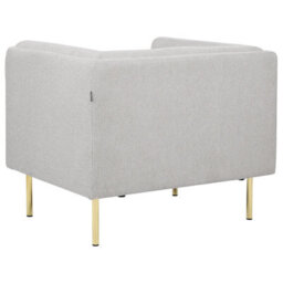 Beliani Armchair Moen Fabric Light Grey - thumbnail 5
