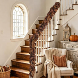 Amorly 190Cm Artificial Brown Magnolia Leaf Garland Faux Fall Greenery Vine For Artificial Magnolia Leaf Wreath Fall Decor - thumbnail 2