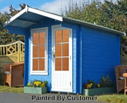 Shire Crinan Log Cabin Home Office Garden Room Approx 7 X 7 Feet - thumbnail 3
