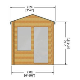 Shire Crinan Log Cabin Home Office Garden Room Approx 7 X 7 Feet - thumbnail 6