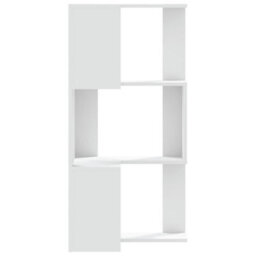 Walplus Corner Bookcase 3-Tier White 50X50X102 Cm Engineered Wood - thumbnail 5
