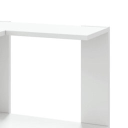 Walplus Corner Bookcase 3-Tier White 50X50X102 Cm Engineered Wood - thumbnail 7