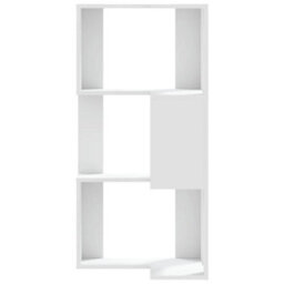 Walplus Corner Bookcase 3-Tier White 50X50X102 Cm Engineered Wood - thumbnail 4