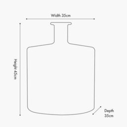 Pacific Lifestyle Clear Recycled Glass Bottle Vase - thumbnail 6