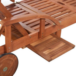 Walplus Sun Lounger Recliner Chair Made From Solid Acacia Wood For Garden Or Patio - thumbnail 5