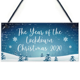 Red Ocean The Year Of The Lockdown Christmas Sign Christmas Decoration Family Gift - thumbnail 1