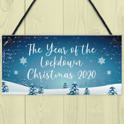 Red Ocean The Year Of The Lockdown Christmas Sign Christmas Decoration Family Gift - thumbnail 2