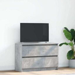 Berkfield Tv Cabinet Concrete Grey 80X35X54 Cm Engineered Wood - thumbnail 1