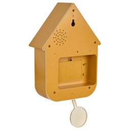 Beliani Pendulum Clock Bonneval 24 Cm With Cuckoo Yellow - thumbnail 5