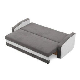 Orion A Compact Upholstered Sofa Bed With Storage Pull Out Guest Bed In Black And Light Blue - thumbnail 2