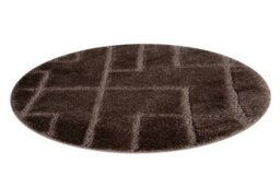 RugsX Bathroom Rug Supreme Circle Lines, Non-Slip, Soft - Brown Circle 100 Cm - thumbnail 2