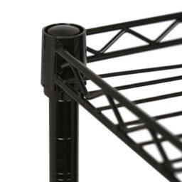 Harbour Housewares 2X 4-Tier Wire Shelving Units Black 60X35X122Cm Adjustable Metal Storage Racks For Garage, Kitchen & Home - thumbnail 4