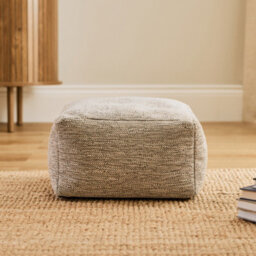 Icon Amara Woven Square Footstool Bean Bag, Natural - thumbnail 6